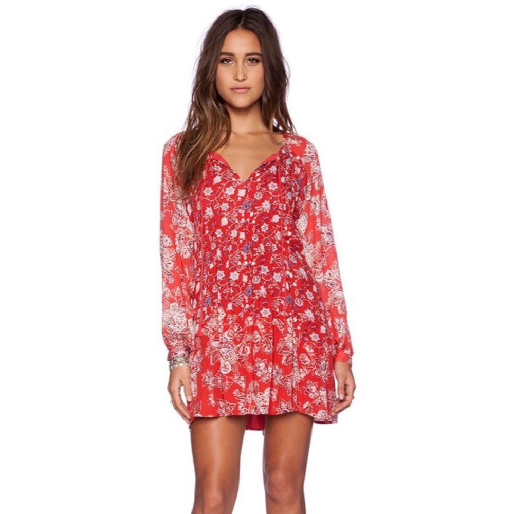 FREE PEOPLE Lucky Loosey Mini Flowy Dress M